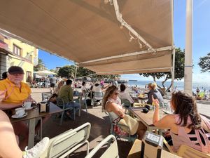 Outside #Veganuary at Bliss Café in Tenerife