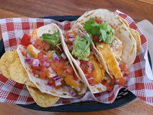 Baja fysh taco, full of flavours at The Green Lion in Marrickville