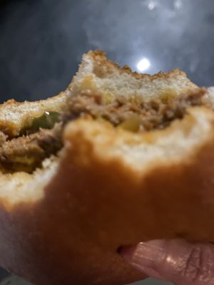 Gluten Free Bun Cheese Burger Spicy 🌶  at Project Pollo in San Antonio