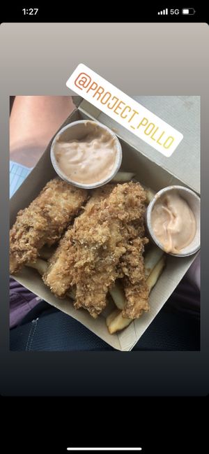 Chicken tenders and fries   at Project Pollo in San Antonio