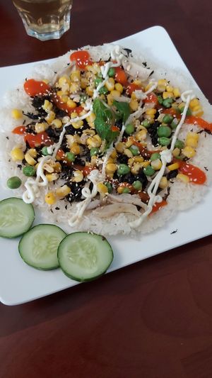 Grilled rice at Happy Vegan in Da Nang