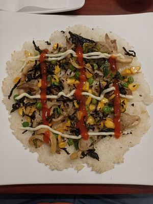 Grilled rice at Happy Vegan in Da Nang