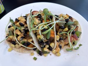 Sweet potato and black bean tacos  at Makin' Groceries in Biloxi