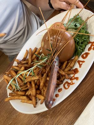 forest burger   at Chops & Eggs in Corpus Christi