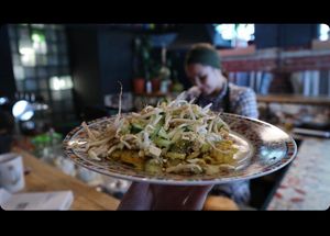 Dranik salad at Bumpkin Veg Cafe in Novosibirsk