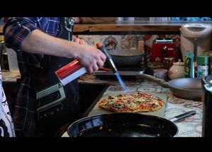 Pizza at Bumpkin Veg Cafe in Novosibirsk