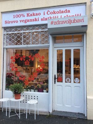 The shop front! at Zdravo Ljubavi in Belgrade