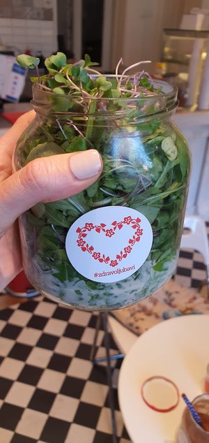 Raw vegan salad at Zdravo Ljubavi in Belgrade