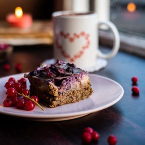 Raw vegan blueberry cake  at Zdravo Ljubavi in Belgrade