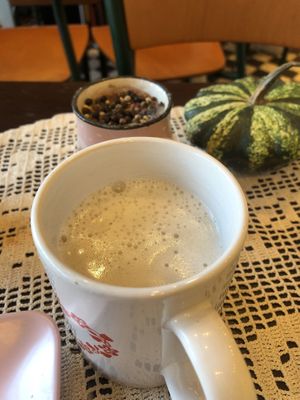 Tea wirh cashew milk  at Zdravo Ljubavi in Belgrade