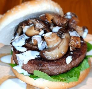 Mushroom Burger  at VBurger in Bangkok