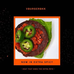 Spicy burger at VBurger in Bangkok