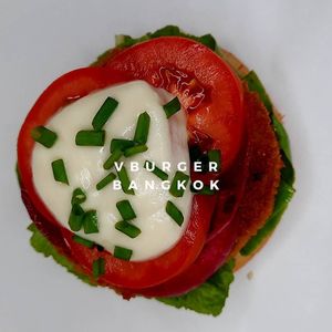 Organic vegan mayo at VBurger in Bangkok