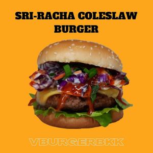 Sriracha coleslaw burger at VBurger in Bangkok