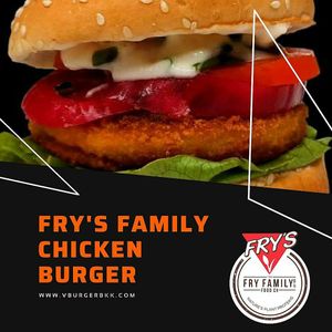 Chicken burger at VBurger in Bangkok