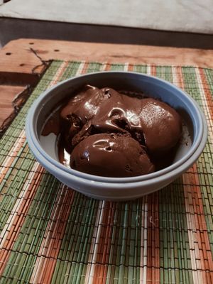 Sea salt dark chocolate at Chloe's Gelato in Kuala Lumpur