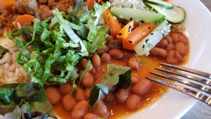 Beans from the buffet line. Light and tasty. at Be Green Vegan in Goiania