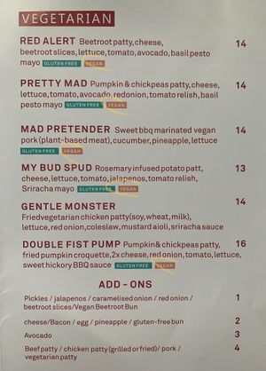 Burgers at Mad Patties in Mitcham