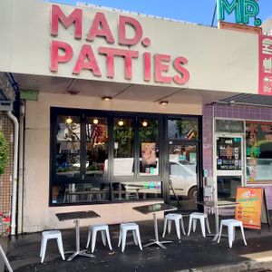 Shop front at Mad Patties in Mitcham
