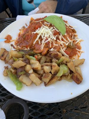 Huevos rancheros   at Mama's Egg House in Idyllwild