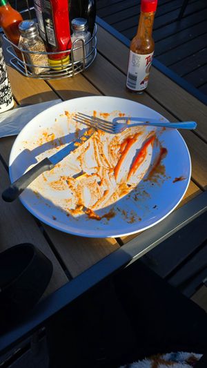 Clean plate at Mama's Egg House in Idyllwild