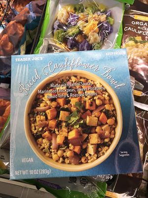Vegan cauliflower bowl at Trader Joe's in Springfield