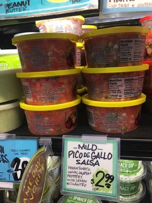 Vegan salsa at Trader Joe's in Springfield