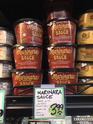 Vegan marinara sauce at Trader Joe's in Springfield