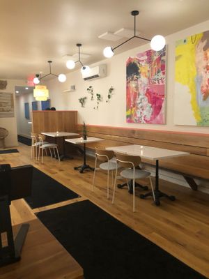 Inside during covid  at Pizzeria Boema in Lenox