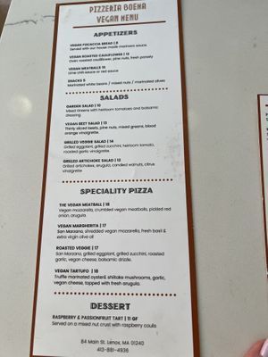   at Pizzeria Boema in Lenox