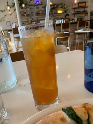 Apple cider, ginger beer & lemon mocktail—deeeelicious!  at Pizzeria Boema in Lenox