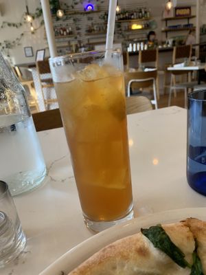 Mocktail of cider, ginger beer, maple syrup & lemon.  at Pizzeria Boema in Lenox