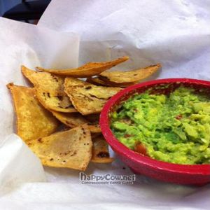 Guacamole and hand fried tortilla chips. Radical Eats, Houston, TX at Radical Eats in Houston