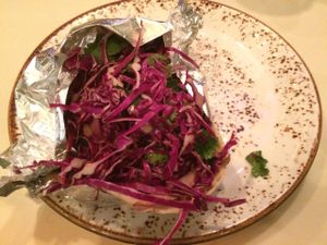 avocado fried tacos at Radical Eats in Houston