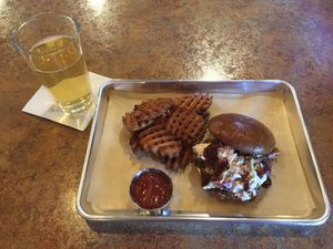 South Carolina BBQ-style pulled “pork” at Basecamp in Durango