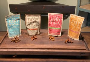 Vegan jerky available in the market at Basecamp in Durango