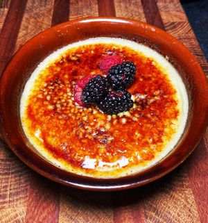 New dessert, classic Creme Brûlée (100% vegan!) at Basecamp in Durango