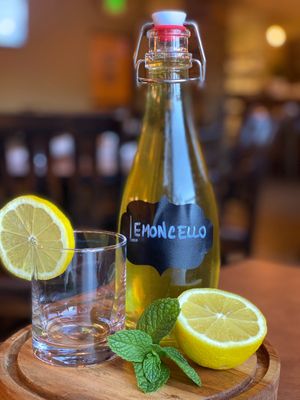 Housemade organic lemoncello  at Basecamp in Durango