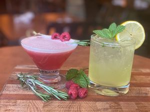 New spring cocktails. Fresh Bloom and Lemoncello Mojito at Basecamp in Durango