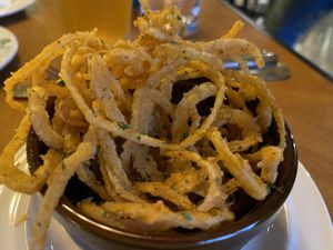 Onion crisps   at Basecamp in Durango