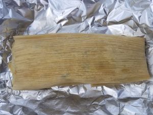 Vegan tamal at Tamalería Nuevo Leon in Richardson