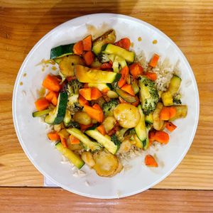 Vegan Veggie Bowl (shown on the digital menu only) at Pine Country Restaurant in Williams