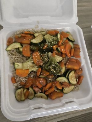 Veg and rice  at Pine Country Restaurant in Williams