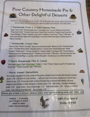 Lots of vegan options! 😀  at Pine Country Restaurant in Williams