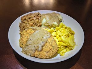 Southern Fried Chick'n ATX replated at Binge Kitchen in Austin