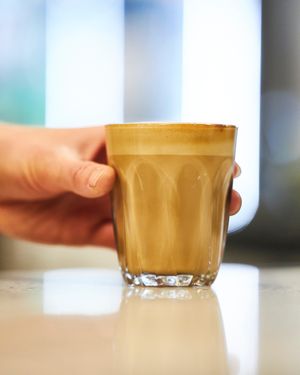 Latte- Soy Almond and Lactose free milk available  at Claudia Road Cafe in Toongabbie