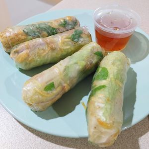 Rice paper rolls at Saigon Xua Vegan Restaurant in Springvale