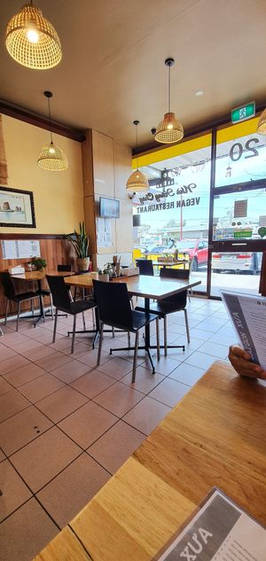 Interior of restaurant at Saigon Xua Vegan Restaurant in Springvale