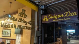 Shopfront at Saigon Xua Vegan Restaurant in Springvale