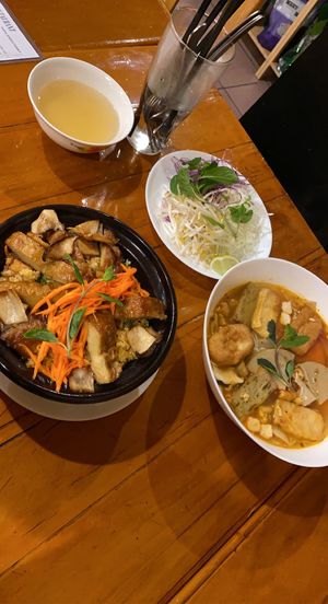 Vegan chicken and rice   at Saigon Xua Vegan Restaurant in Springvale